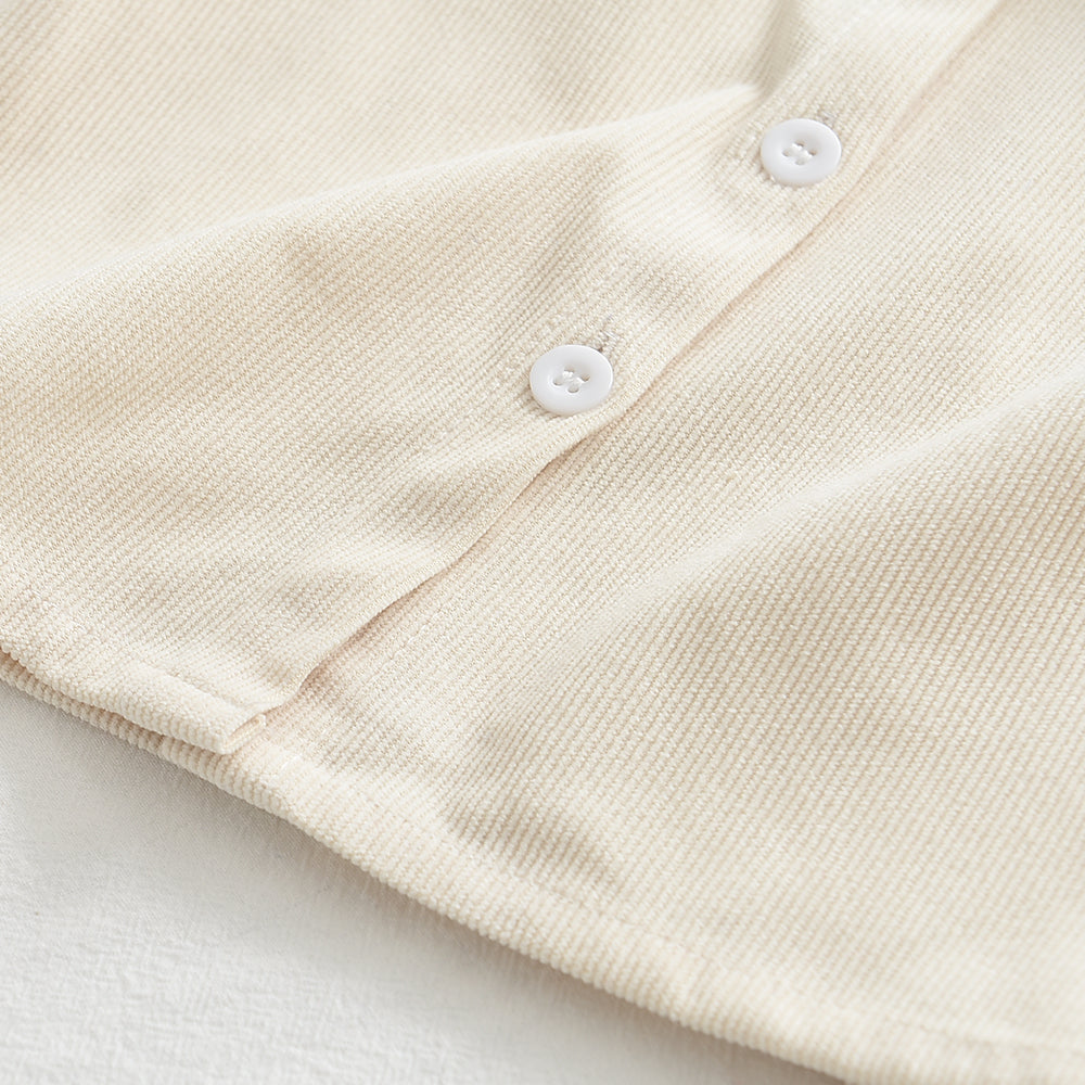 Long Sleeve Shirt Top & Bow Skirt Two Piece Set