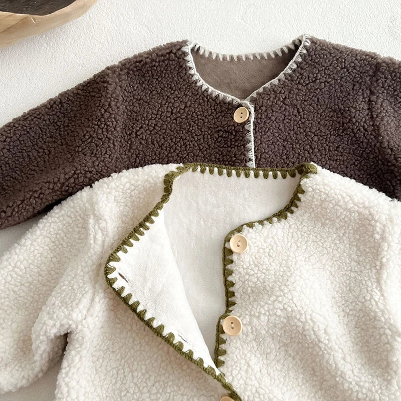 Plush Thicken Warm Romper & Hat