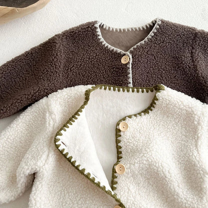 Plush Thicken Warm Romper & Hat