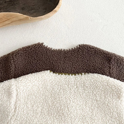 Plush Thicken Warm Romper & Hat