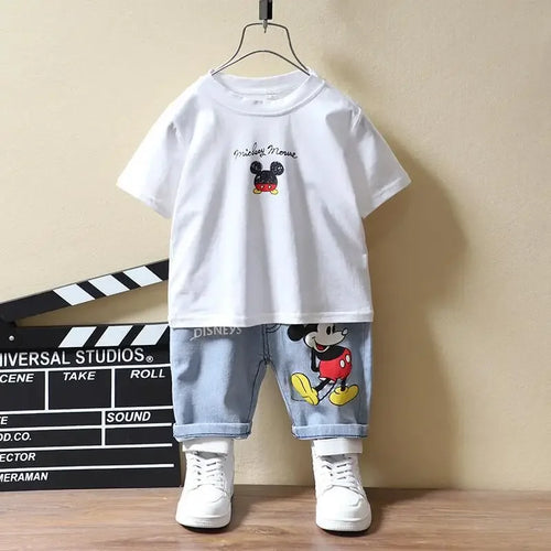 Mickey Mouse Set – T-Shirt and Denim Shorts