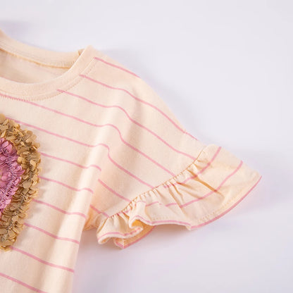 Rainbow 100% Cotton Summer T-Shirt & Skirt Set