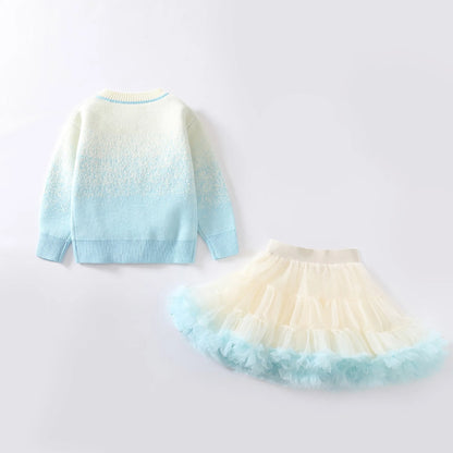 Frozen Knitted Cardigan and Tutu Skirt