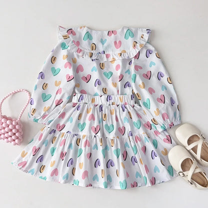 Two Piece Bow Top & Pleated Skirt Set