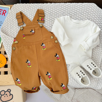 Mickey Mouse Soft, Breathable Cotton Romper & Tee Set