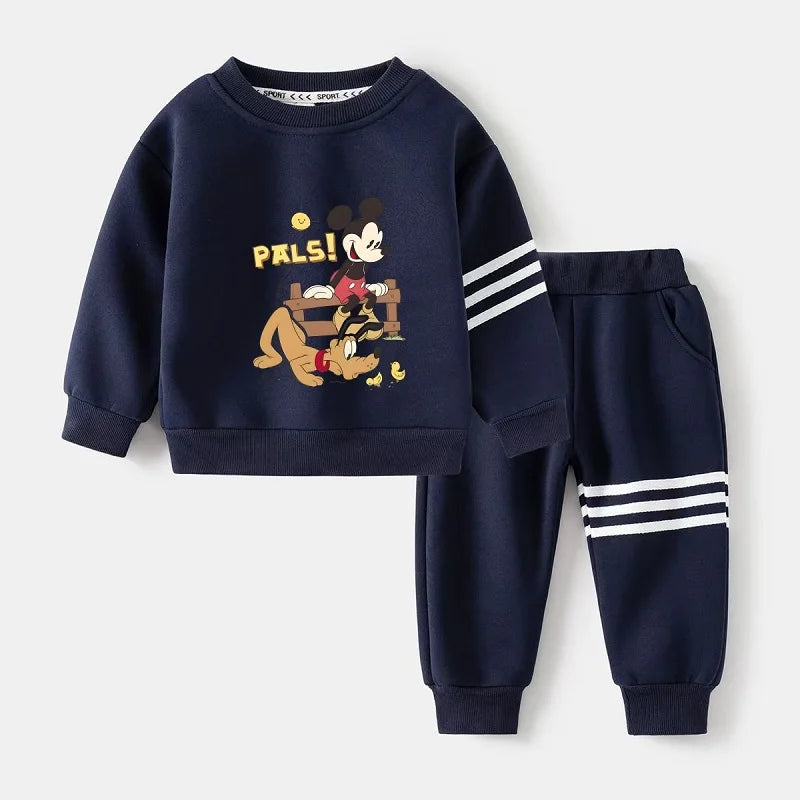 Mickey & Pluto Sweatshirt and Pants Cotton Set