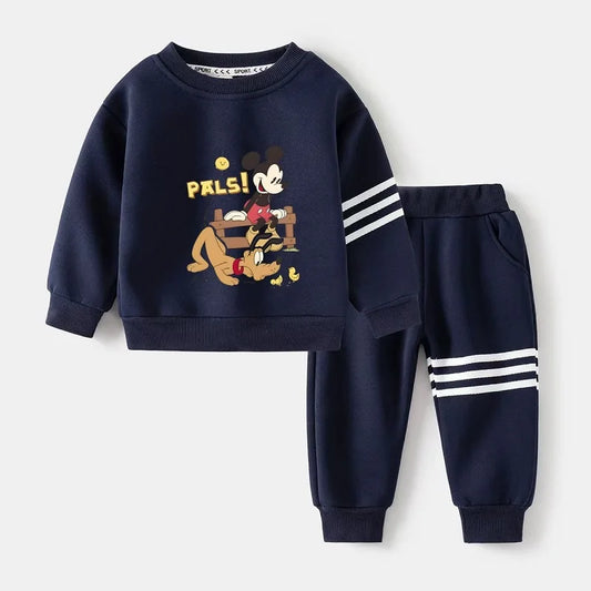 Mickey & Pluto Sweatshirt and Pants Cotton Set