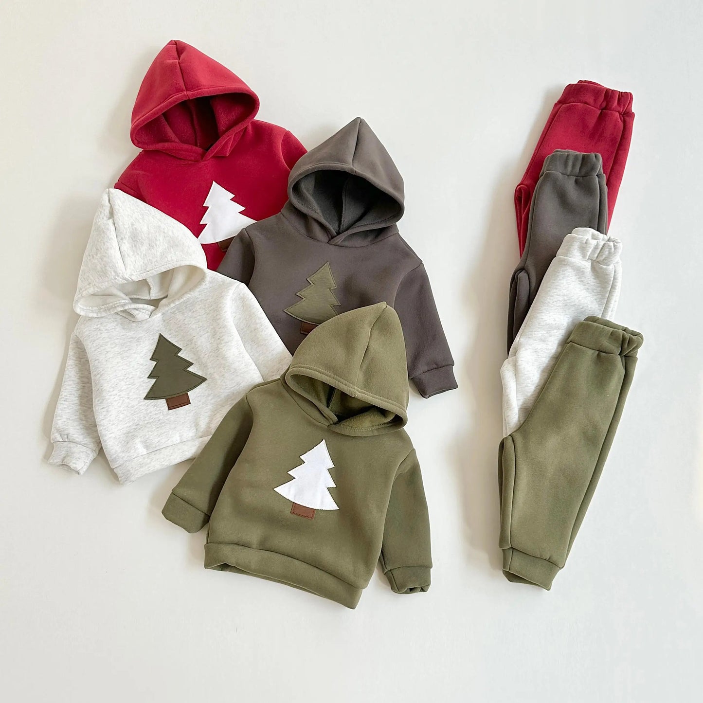 Christmas Warm Hooded Tracksuit Top & Pants Set