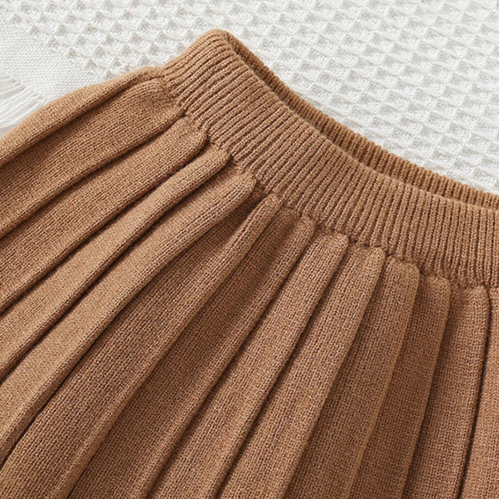 Knitted Sweater Love Top & Skirt 2 Set