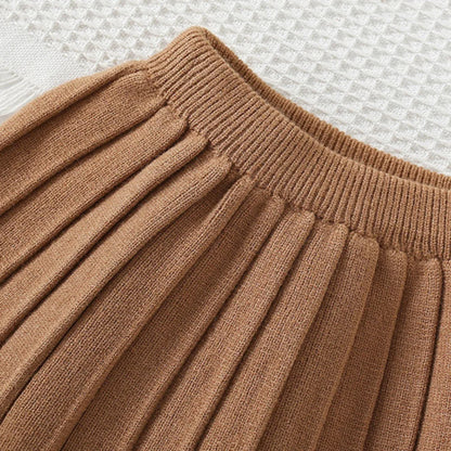 Knitted Sweater Love Top & Skirt 2 Set