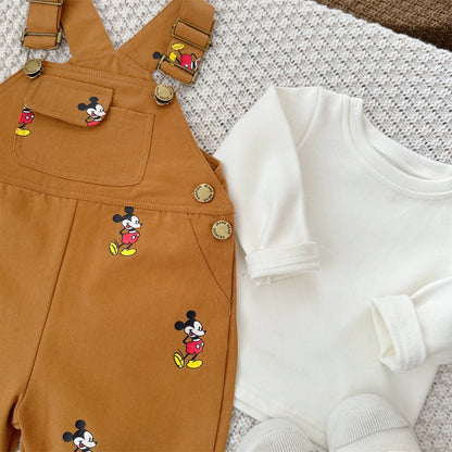 Mickey Mouse Soft, Breathable Cotton Romper & Tee Set