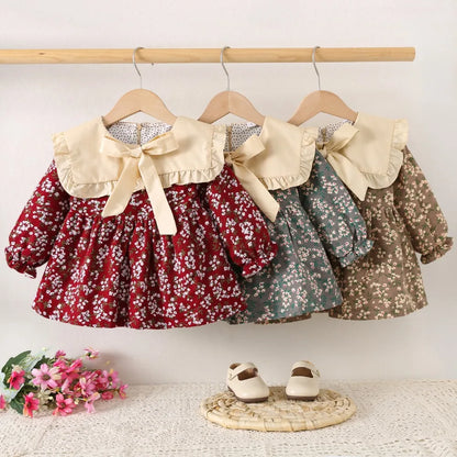 Flower Collar Bow Dress