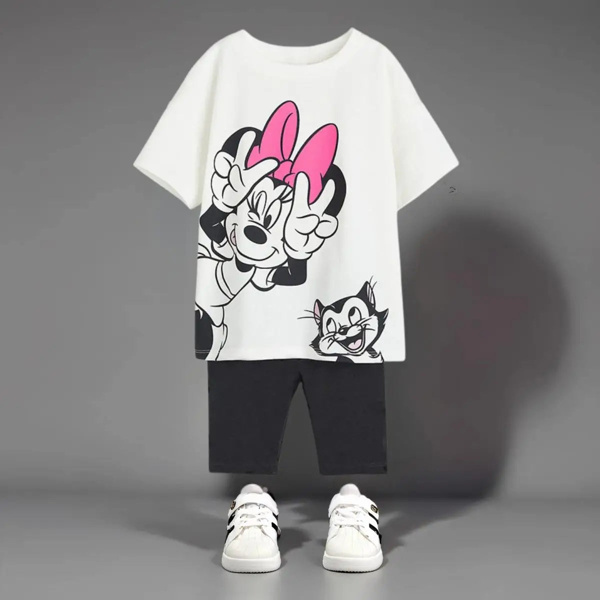 Minnie Mouse 100% Cotton T-Shirt and Shorts Set