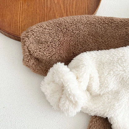 Winter Hooded Jumpsuit & Pants Two-piece Set