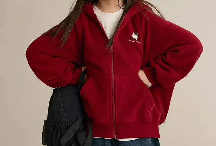 Hello Kitty Hooded Thickened Jacket