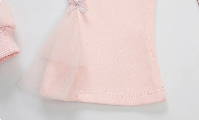 Elsa Princess Zippered Hooded Jacket & Bellbottom Pants