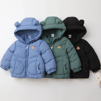 Parkas Thick Cotton Lining Hoodie Warm Jacket Windy Breaker
