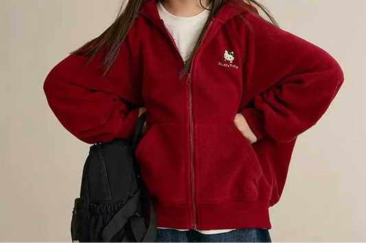 Hello Kitty Hooded Thickened Jacket