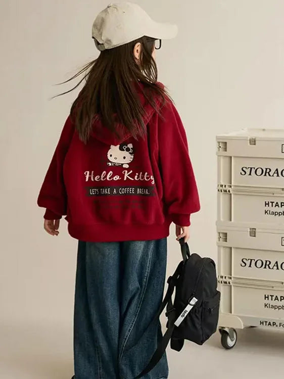 Hello Kitty Hooded Thickened Jacket