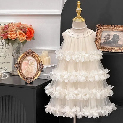 Flower Multi-layer Lace Fairy Dress