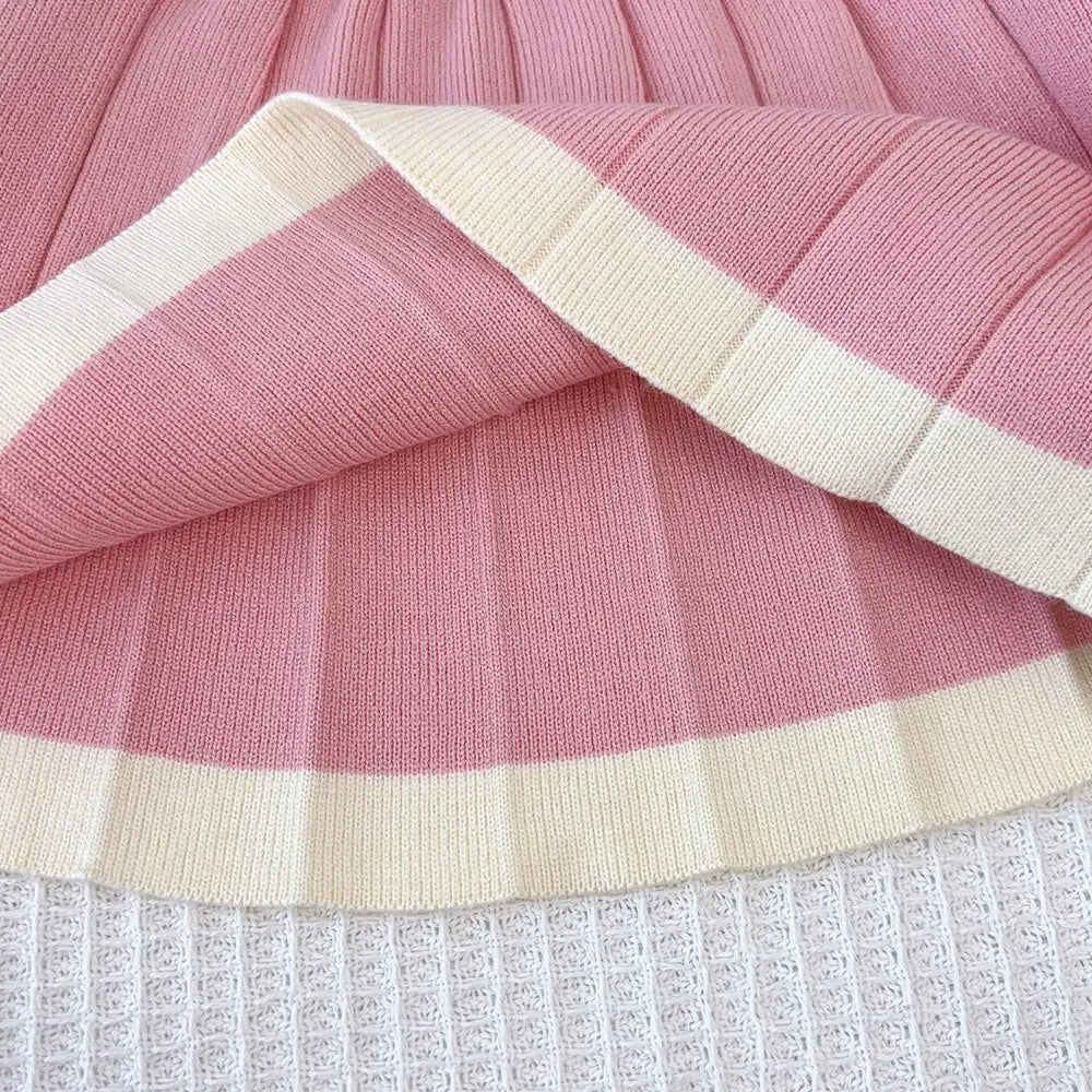 Love Top & Pleated Skirt Two-Piece Set