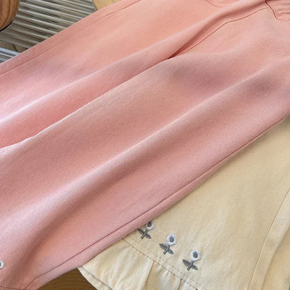 Elegant Embroidered Flower Jeans for Girls