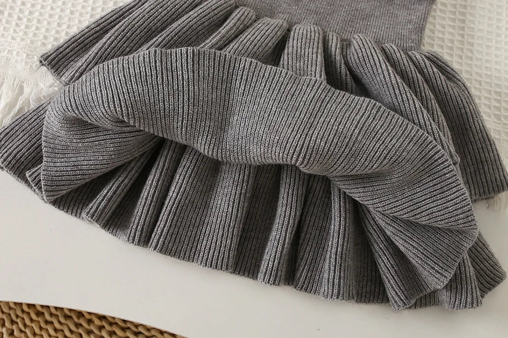 Bow Sweater And Pleated Skirt Set