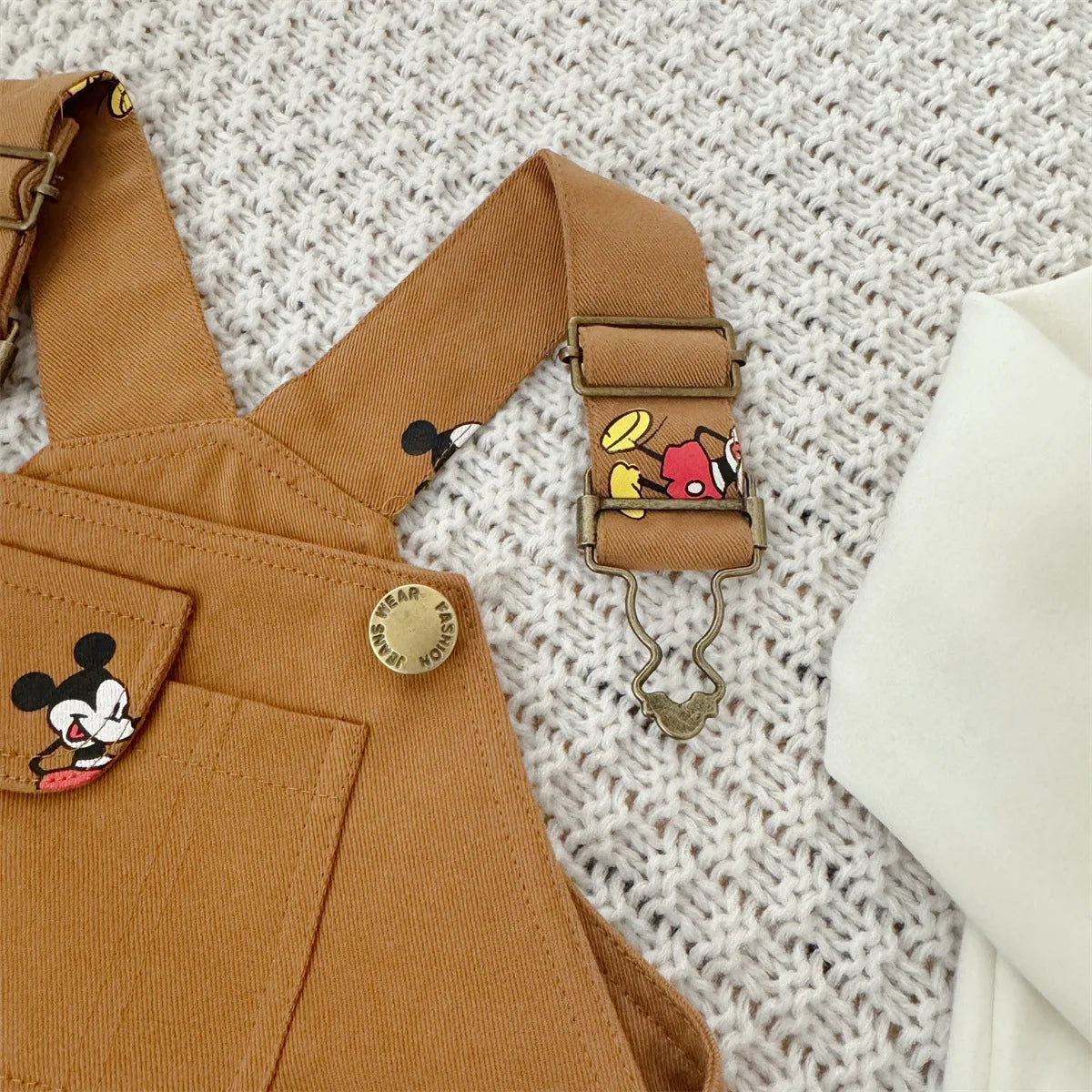 Mickey Mouse Soft, Breathable Cotton Romper & Tee Set