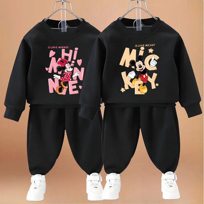 Mickey & Minnie Mouse Sweatshirt & Sweatpant Set