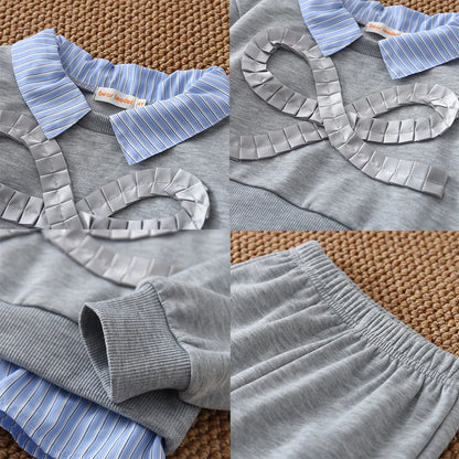 Bow Top & Pants Casual Two-piece Set