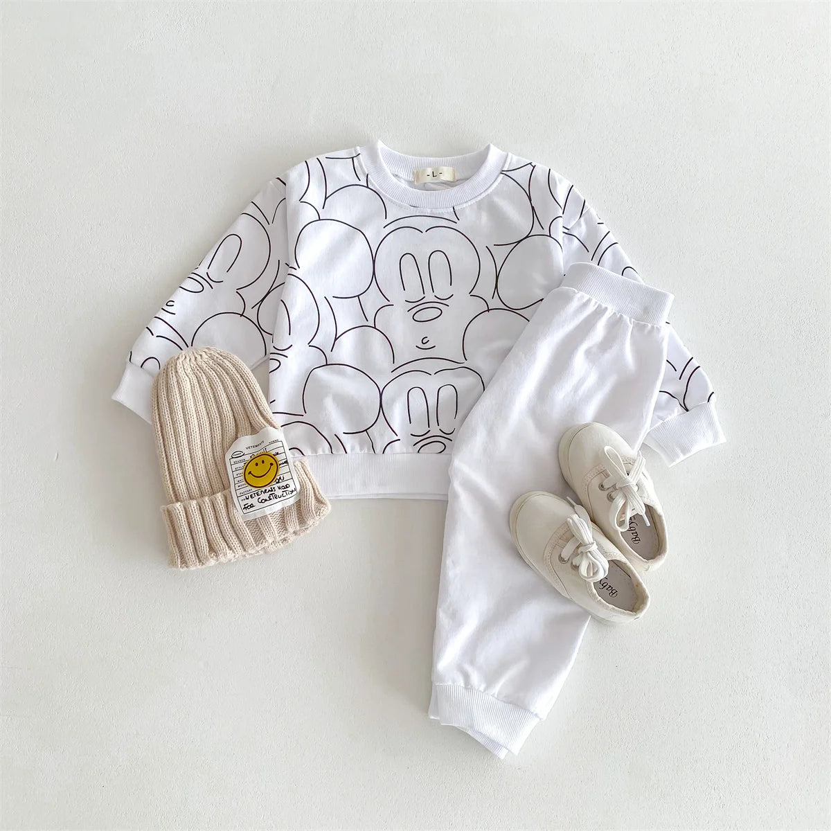 Soft Cotton Mickey Hoodie & Sweatpants Set