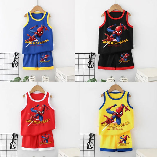 Spiderman T-Shirt Vest & Shorts Set