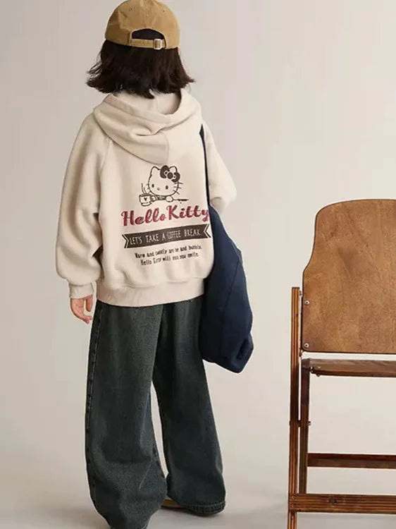 Hello Kitty Hooded Thickened Jacket