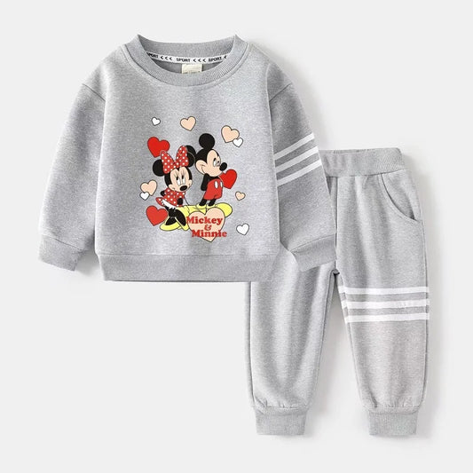 Mickey & Minnie Sweatshirt and Pants Cotton Set