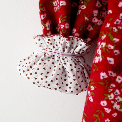 Charming  Floral Bow Collar Dress