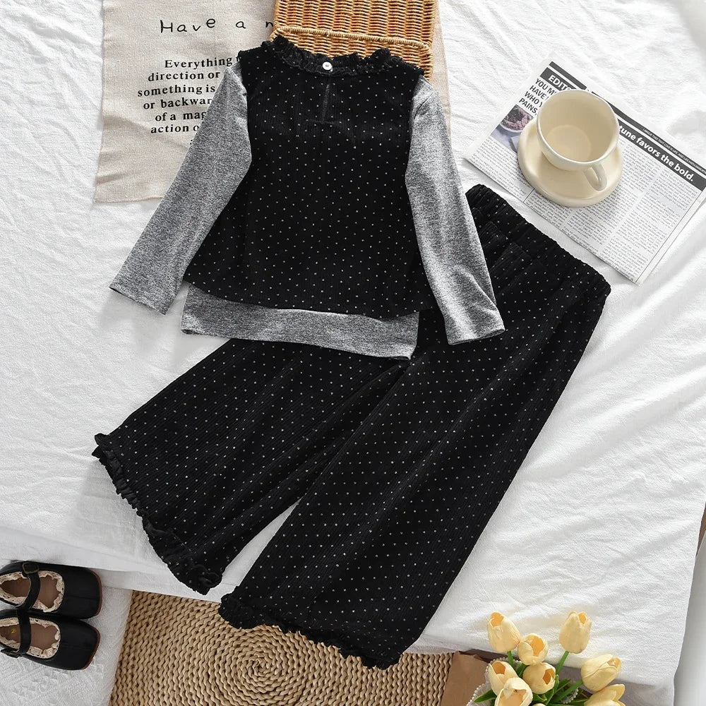 3-Piece Suit Long Sleeve Bottom Shirt, Vest & Pants Set