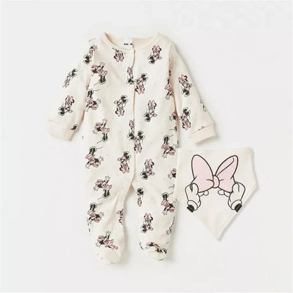 2Pcs Soft, Breathable Cotton With Knit Weaving Bodysuit