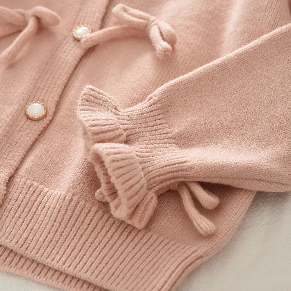 Knitted Sweater Cardigan & Skirt 2 Pcs Set