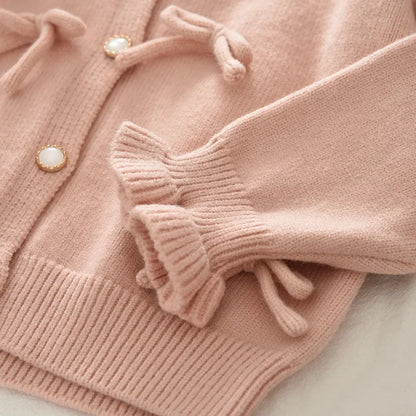 Knitted Sweater Cardigan & Skirt 2 Pcs Set