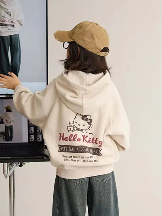 Hello Kitty Hooded Thickened Jacket