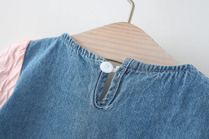 Girl Bow Denim Dress – Adorable Spring & Fall Outfit