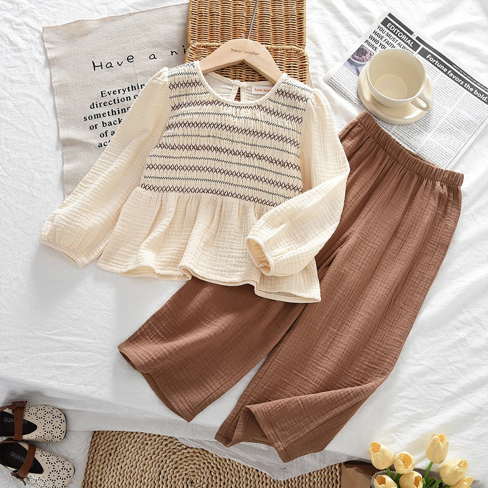 Striped Top And Pants Set Two-Piece Outfit