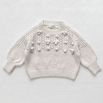 Knitted Long Sleeved Solid Loose Sweater Pullover