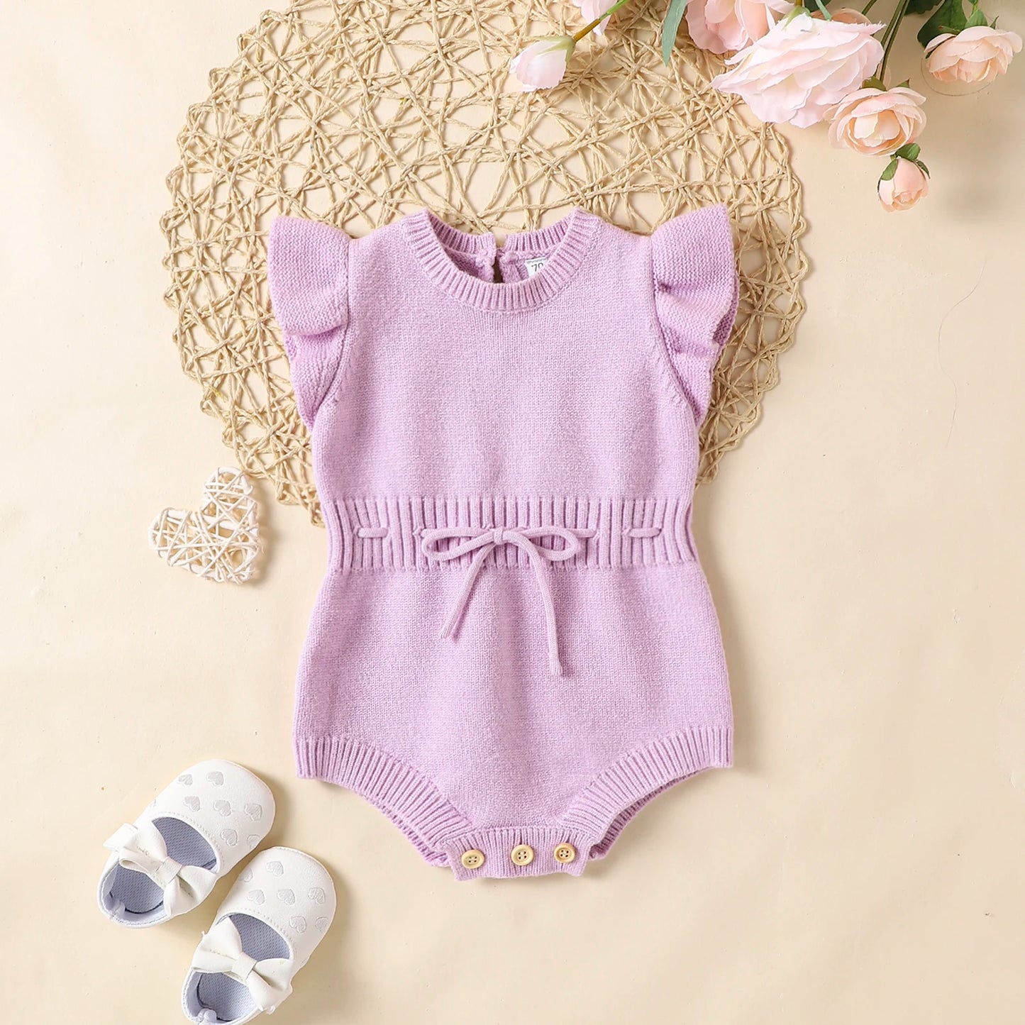 Bodysuit with Ruffle Sleeves