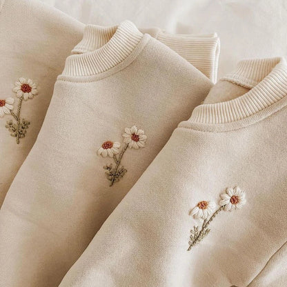 Soft fleece Flower Tracksuit Set