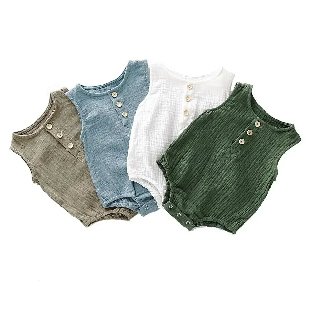 Baby Muslin Romper 100% Cotton