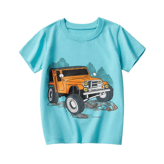 100% Cotton 2025 Summer New Top Truck Vehicle