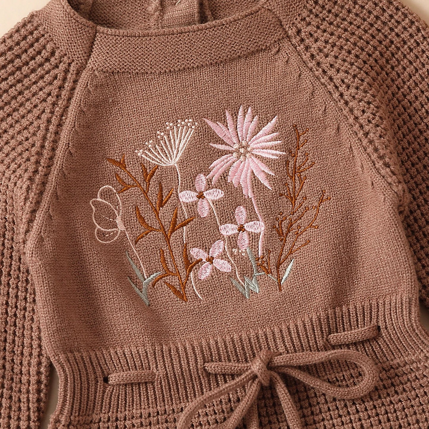 Soft Cotton Flower Embroidery Romper