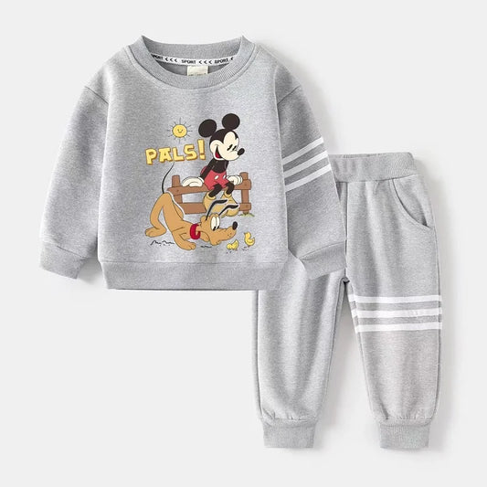 Mickey & Pluto Sweatshirt and Pants Cotton Set