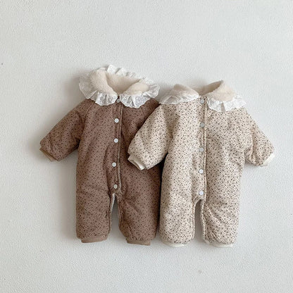 Soft Cotton With Cozy Fleece Lining Romper